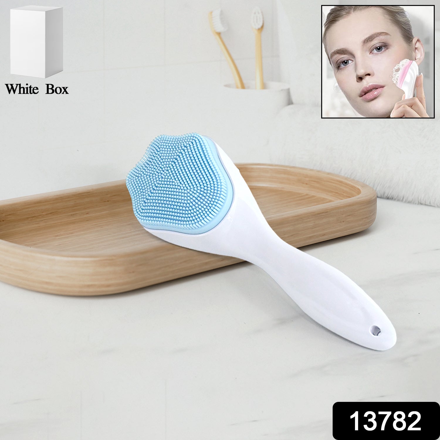 Silicone Face Scrubber Exfoliating Brush, Manual Handheld Facial Cleansing Brush (1 Pc) Silicone Face Scrubber Exfoliating Brush, Manual Handheld Facial Cleansing Brush (1 Pc)
